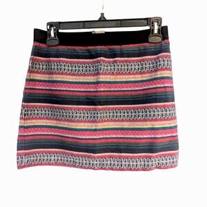 American Eagle Multicolor Woven Mini Skirt Striped Southwest Boho Style 4 Summer